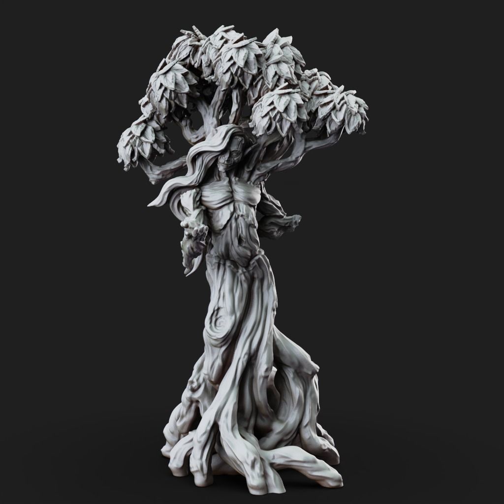 Dryad - 3D Printable TTRPG - PRESUPPORTED - 32mm Scale 3D print model_3