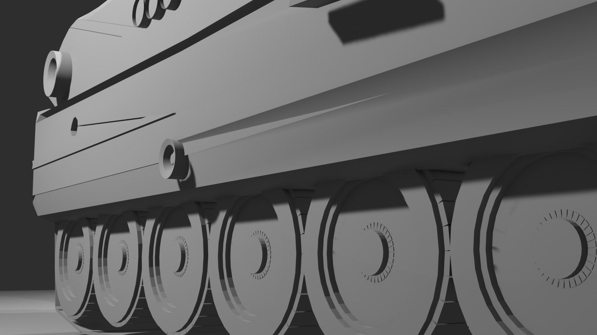 The Battle Tank Low-poly 3D model_1