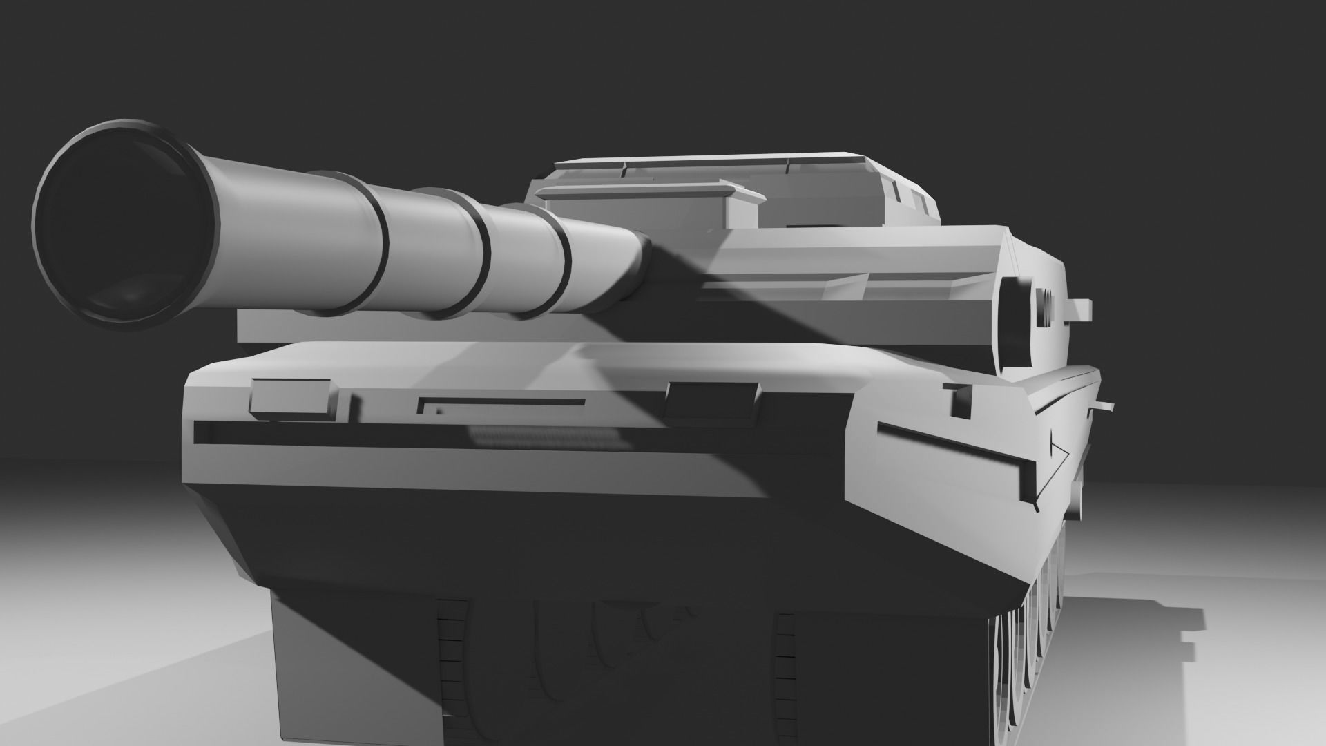 The Battle Tank Low-poly 3D model_2