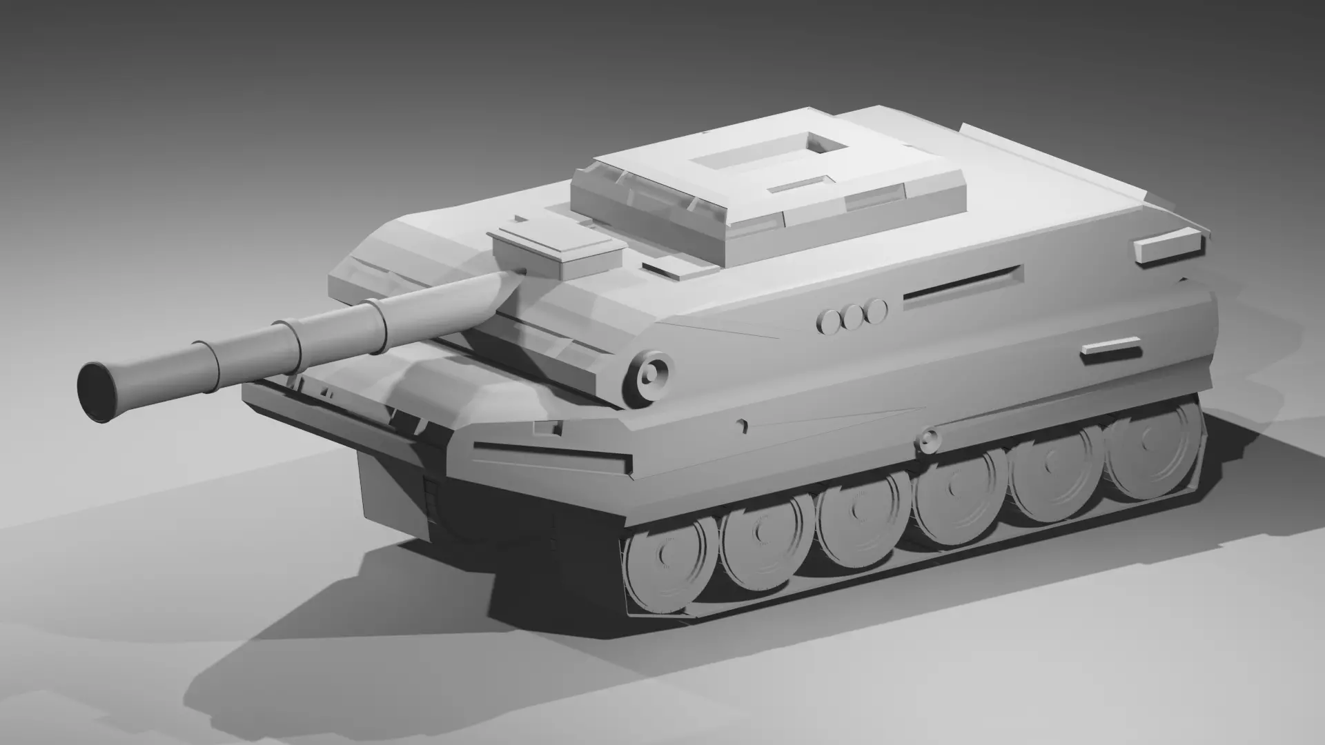 The Battle Tank Low-poly 3D model_0