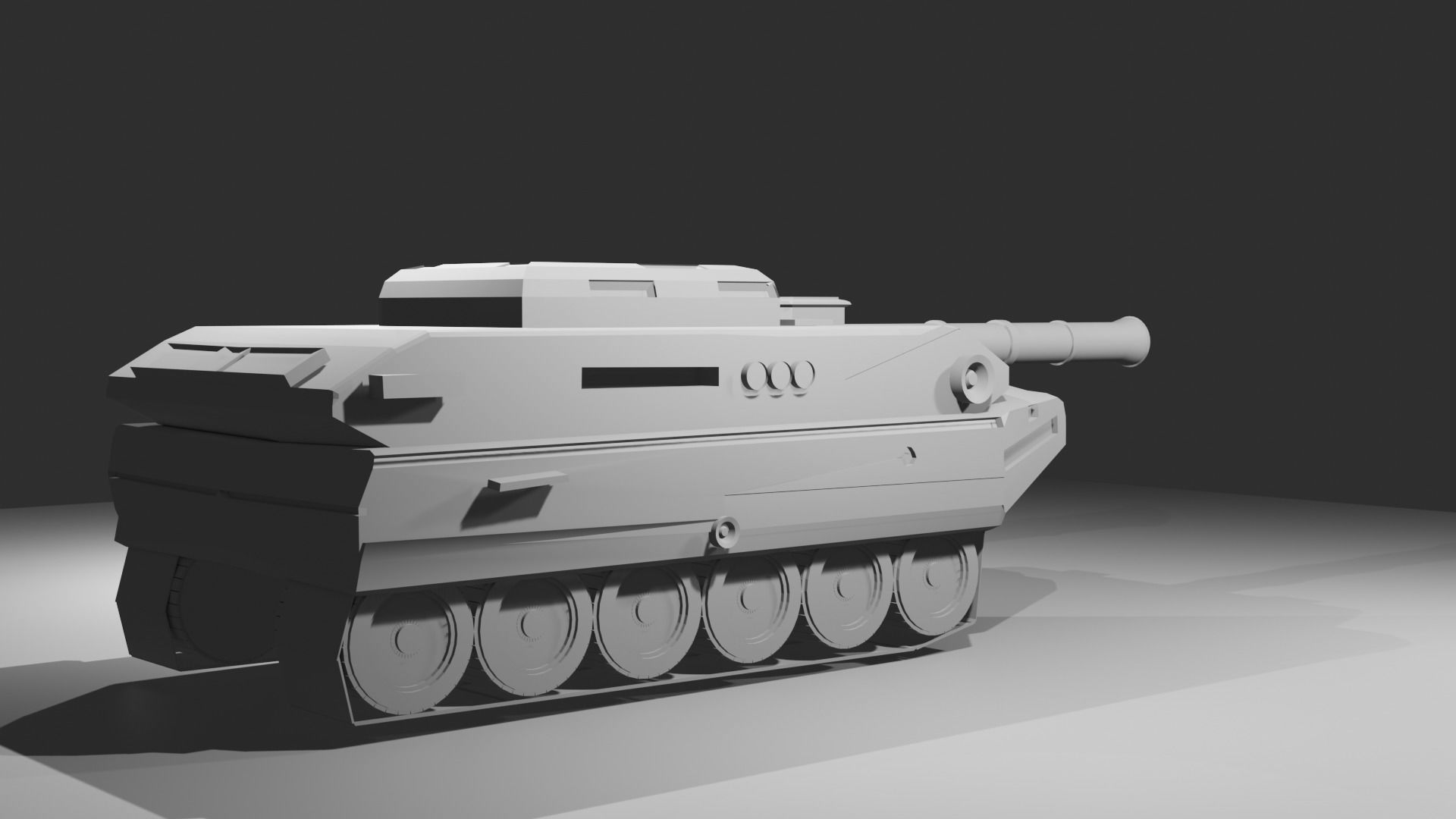 The Battle Tank Low-poly 3D model_3