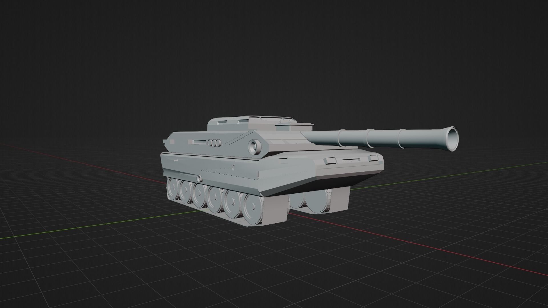 The Battle Tank Low-poly 3D model_4