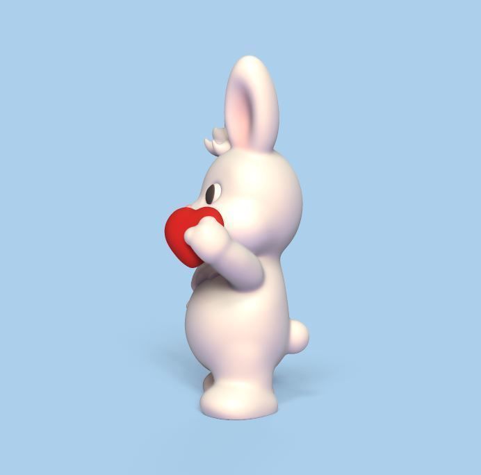 Little Bunny Heart 3D print model_2