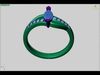 marquise engagement ring  3D print model_1