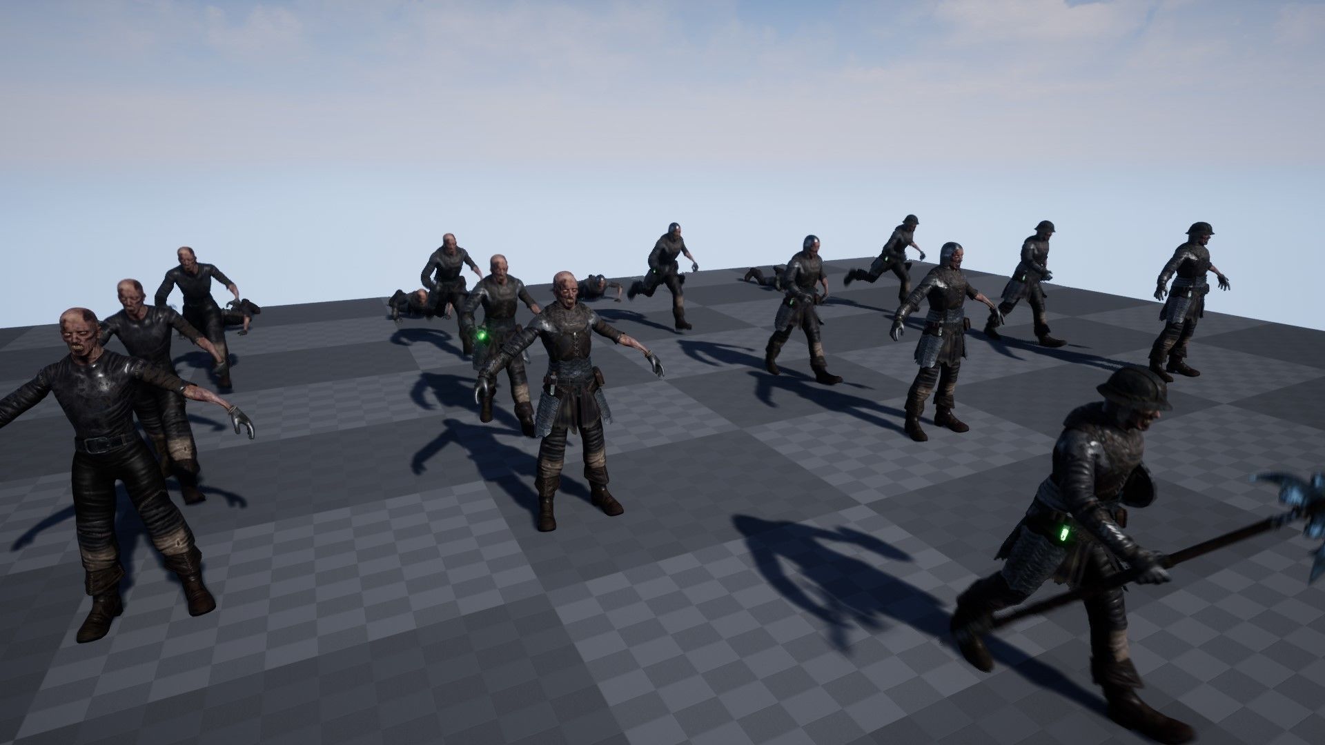 Zombie Spearman Low-poly 3D model_19