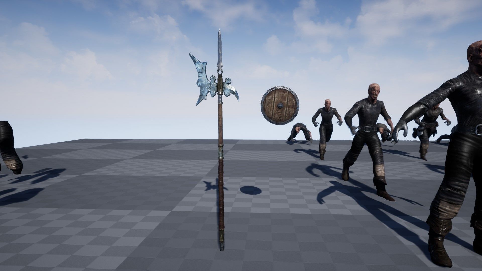 Zombie Spearman Low-poly 3D model_20