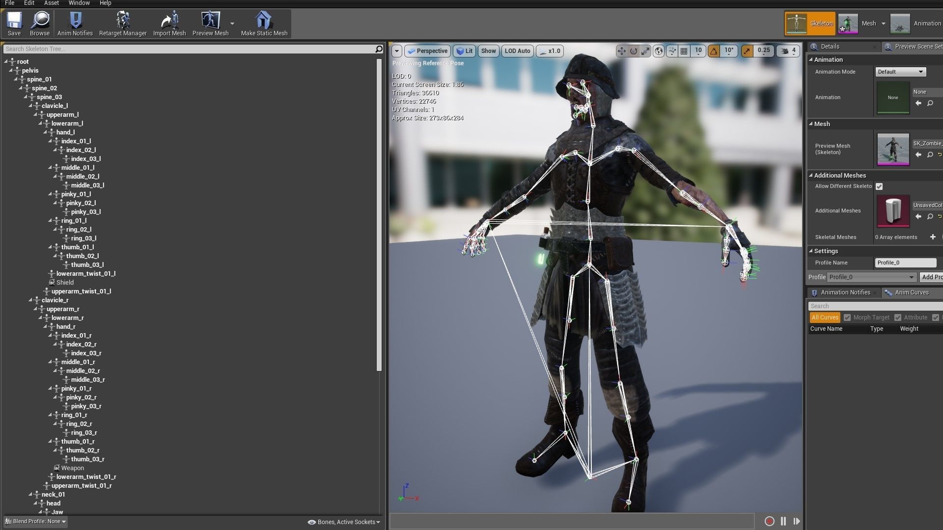 Zombie Spearman Low-poly 3D model_23