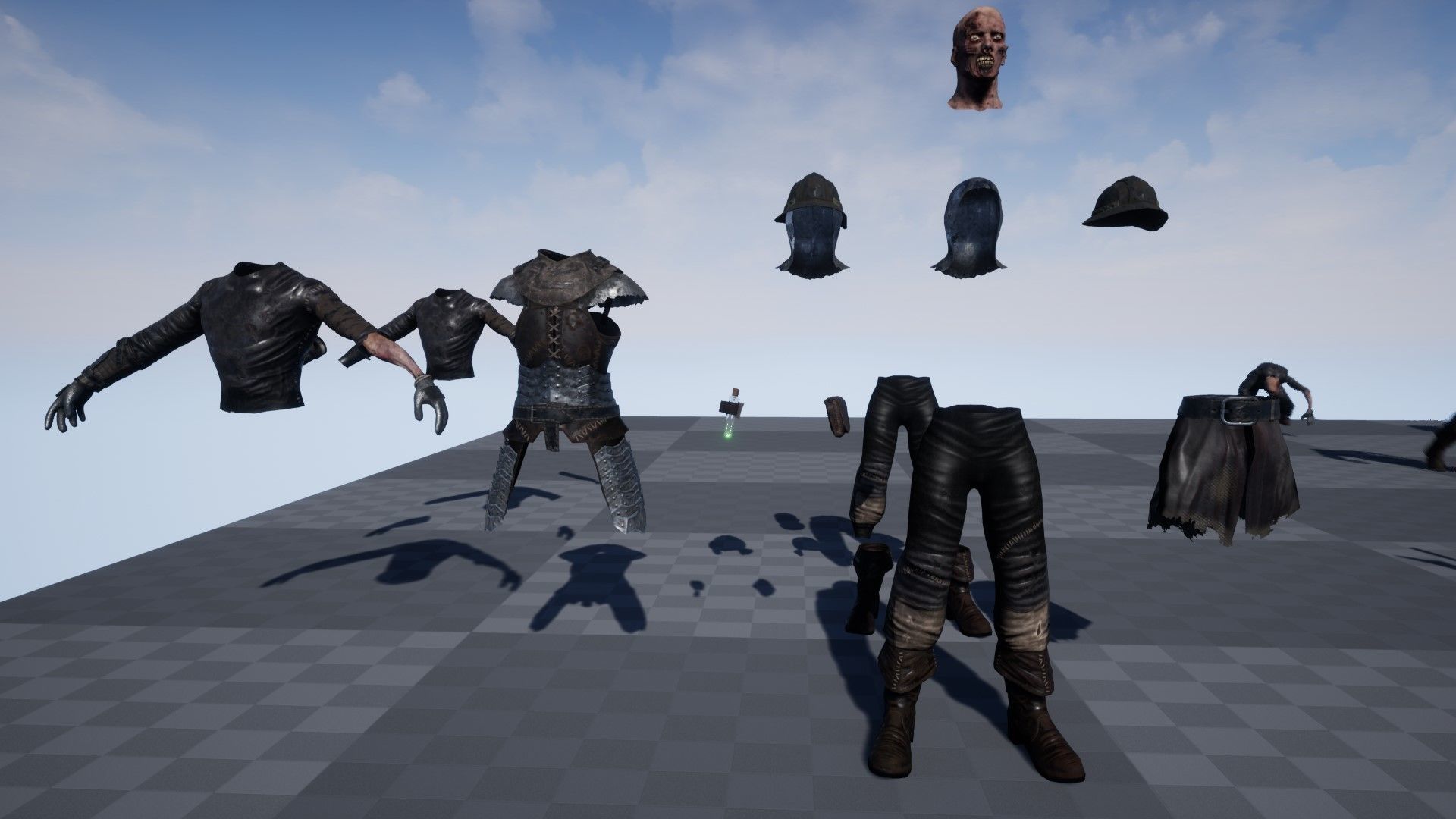 Zombie Spearman Low-poly 3D model_22