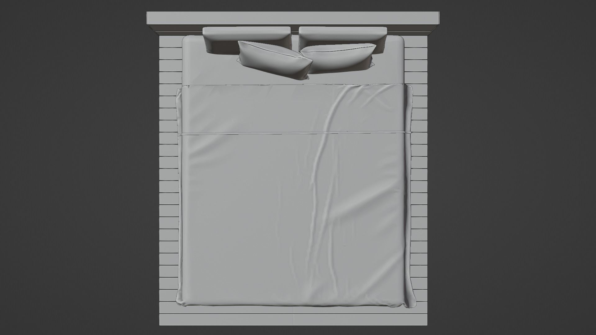 Modern bed 3 3D model_2