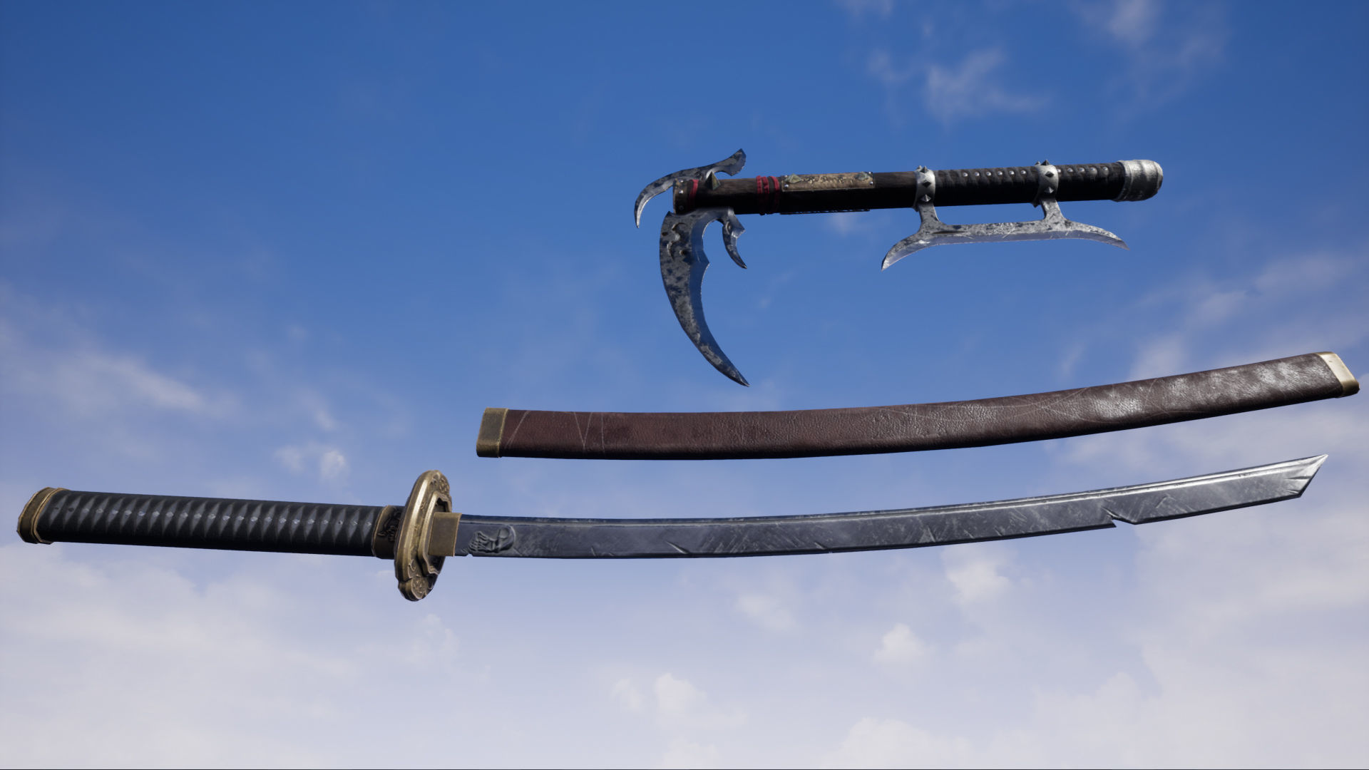 Undead Shinobi Low-poly 3D model_16