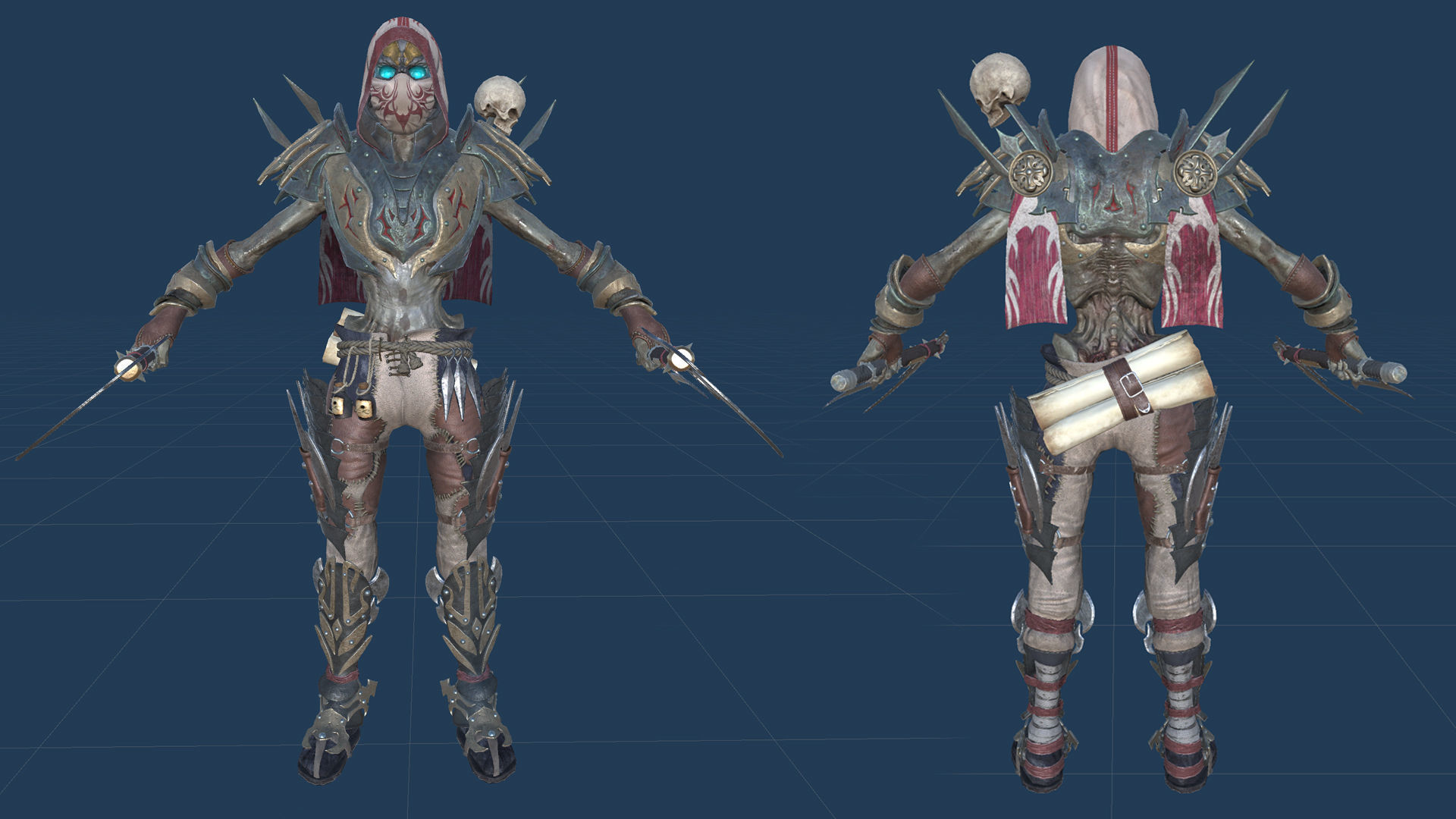 Undead Shinobi Low-poly 3D model_11