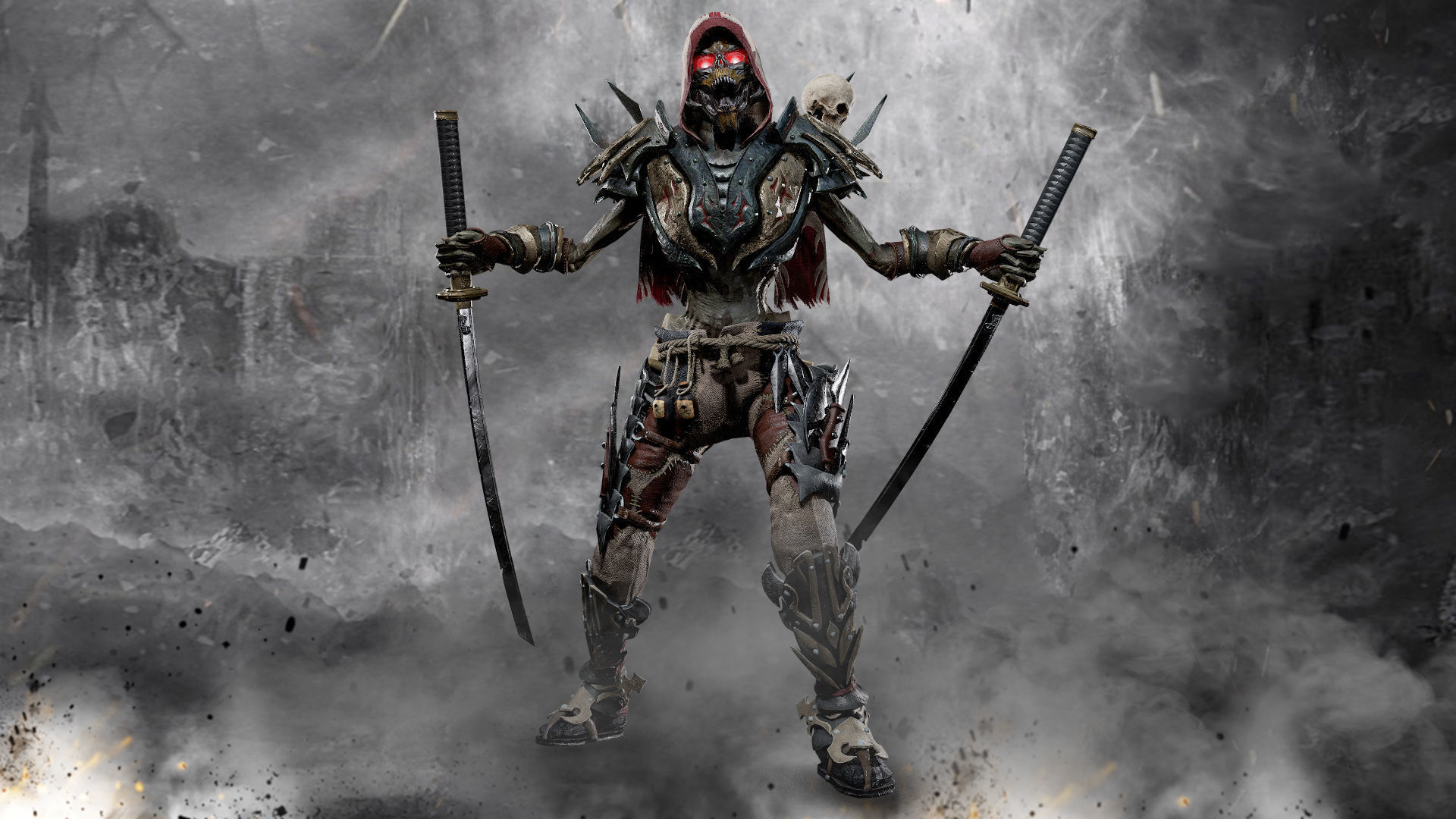 Undead Shinobi Low-poly 3D model_2