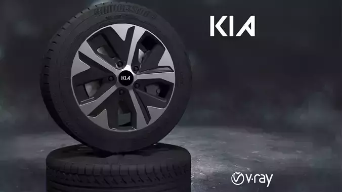 kia car tyre 3D model