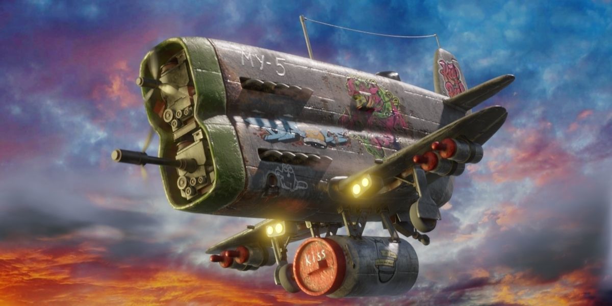 Set of stylized realistic airplanes Low-poly 3D model_8