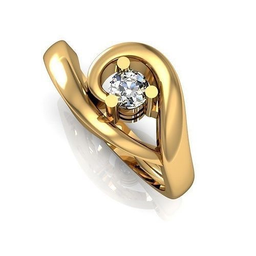 solitair ring 3D print model
