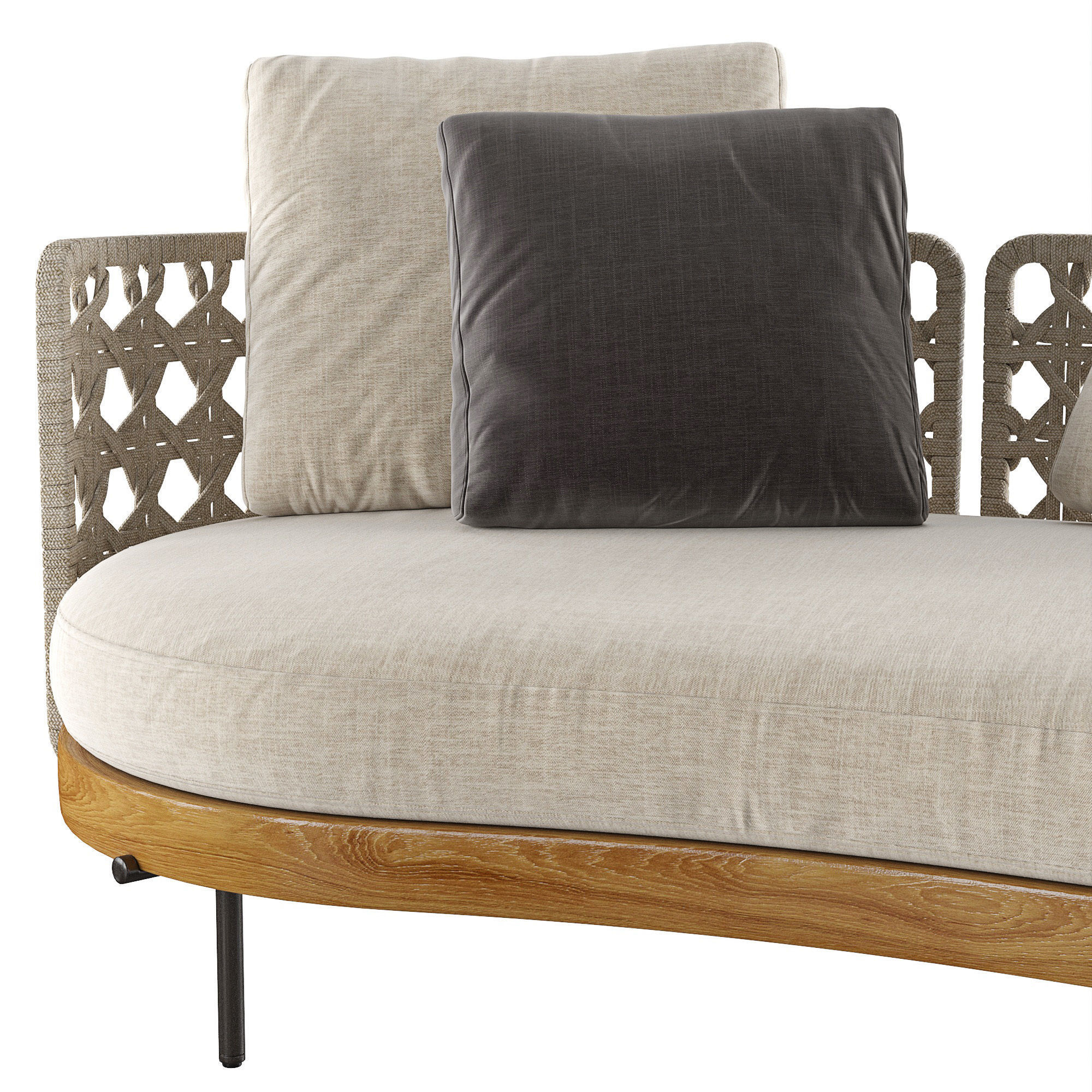 Torii Nest Outdoor Angled Sofa 3D model_3