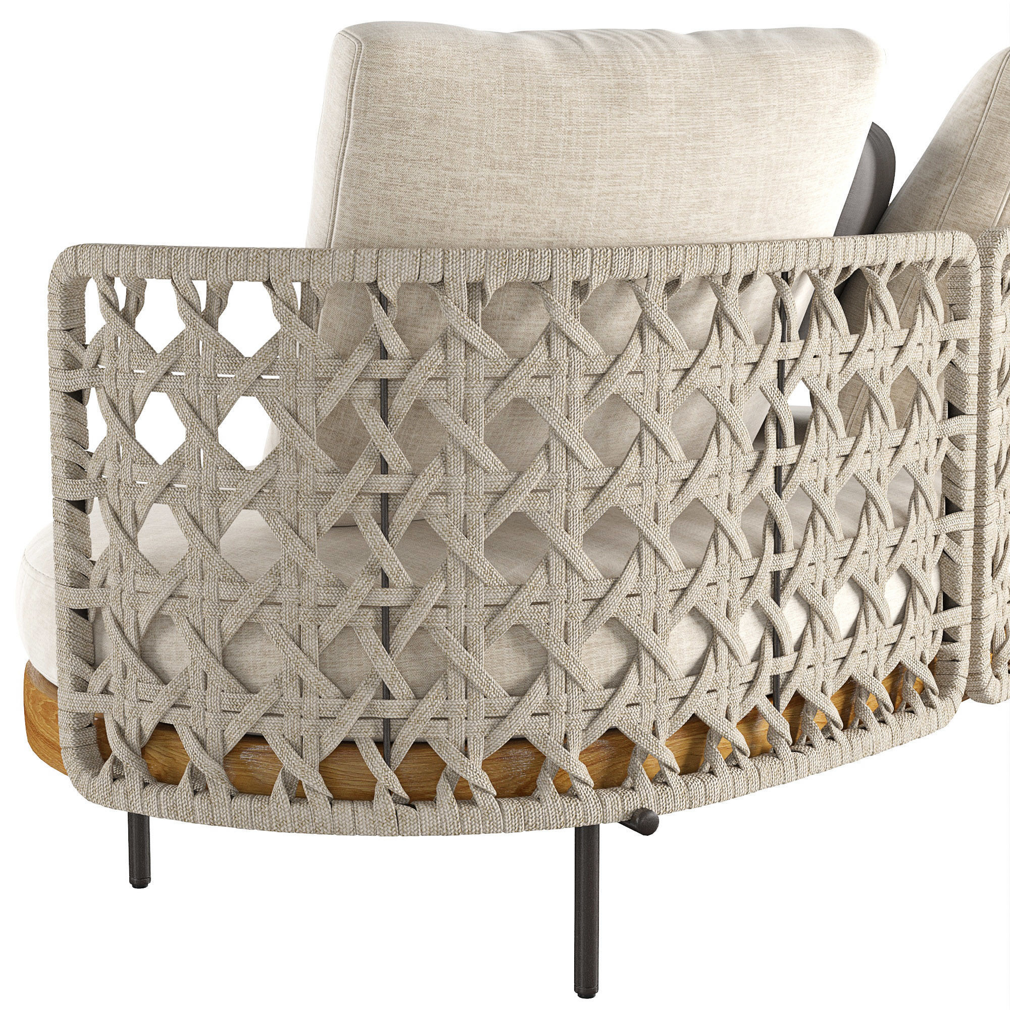 Torii Nest Outdoor Angled Sofa 3D model_4