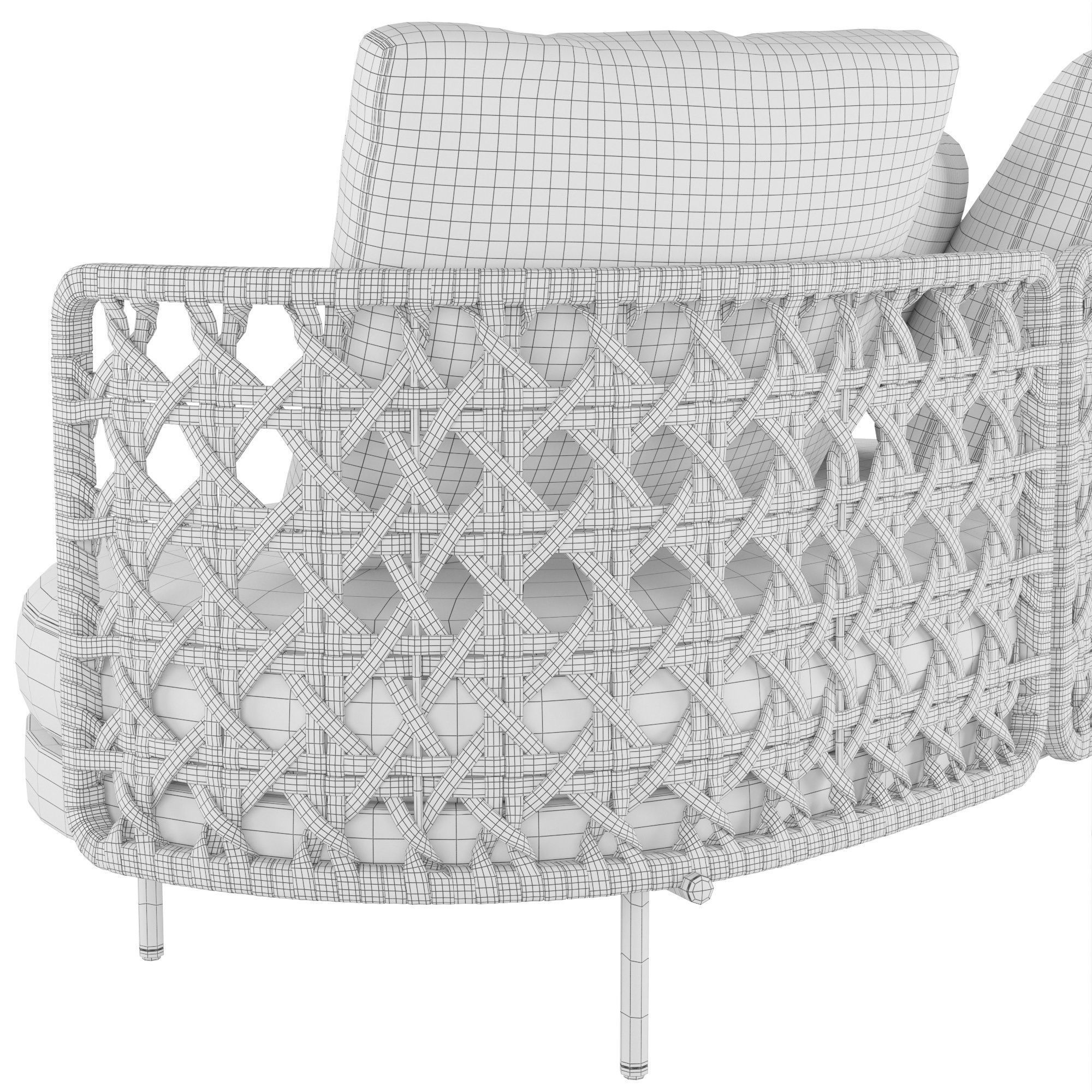 Torii Nest Outdoor Angled Sofa 3D model_5