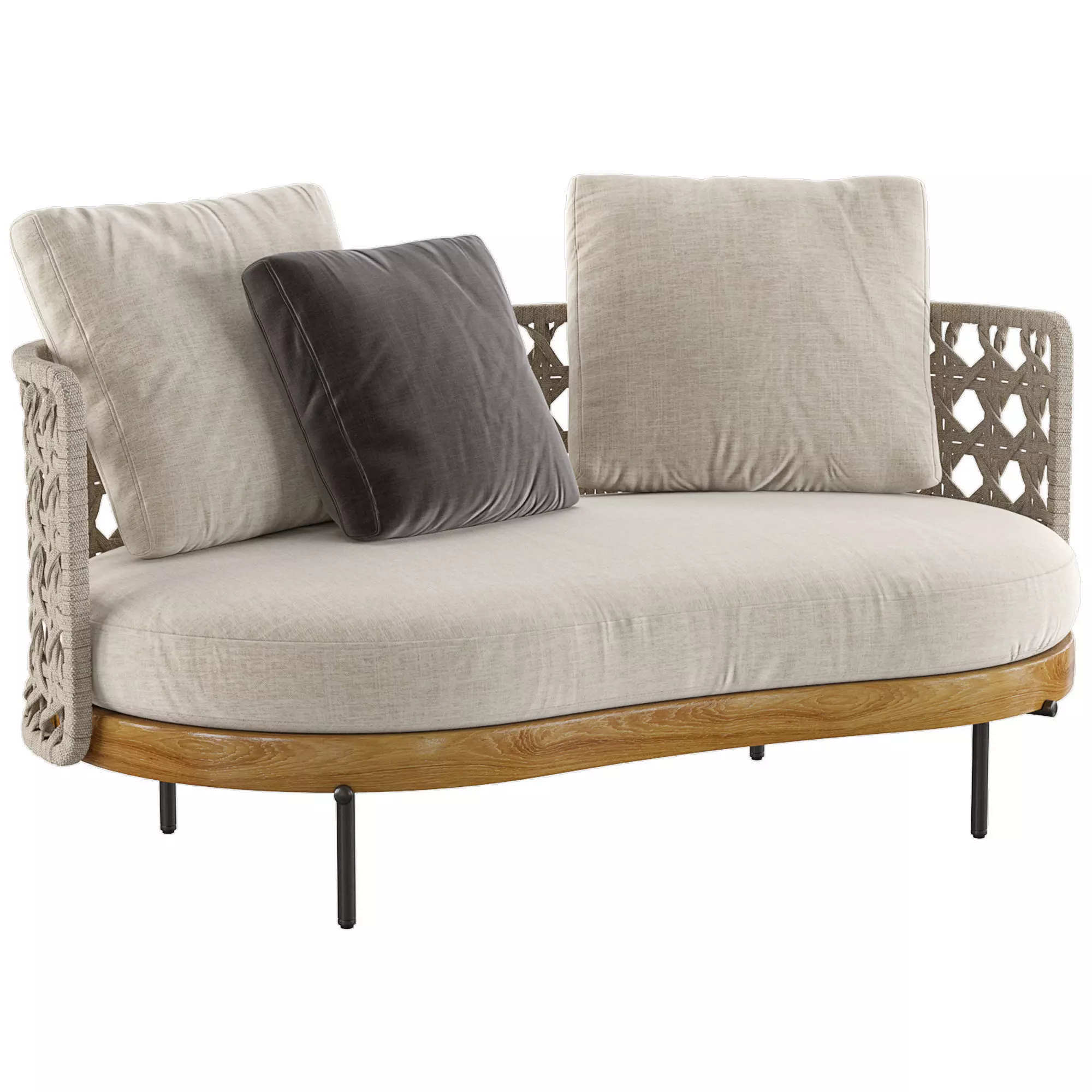 Torii Nest Outdoor Angled Sofa 3D model_0