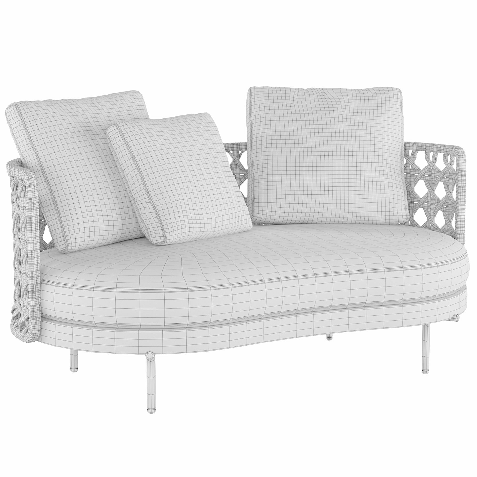 Torii Nest Outdoor Angled Sofa 3D model_1