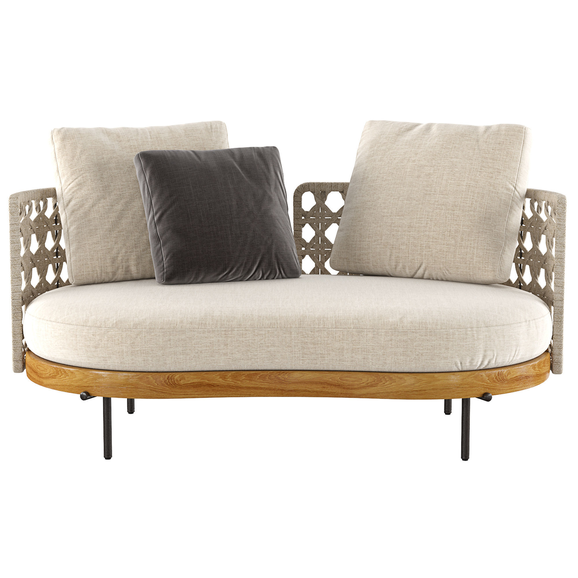 Torii Nest Outdoor Angled Sofa 3D model_2