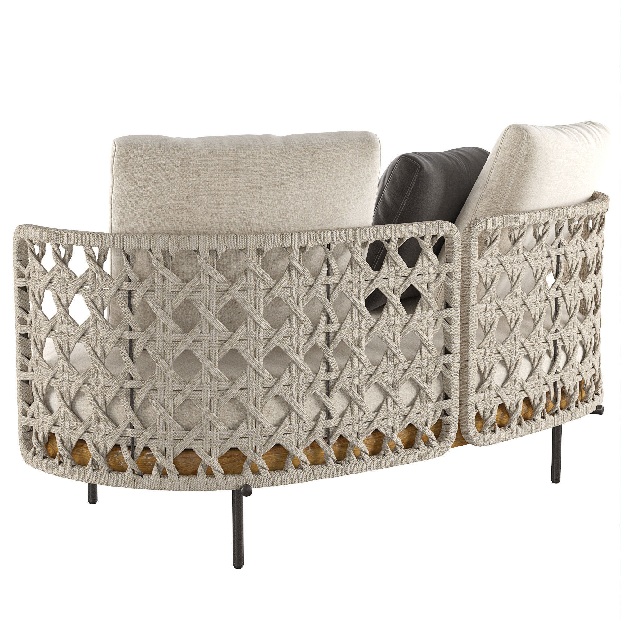 Torii Nest Outdoor Angled Sofa 3D model_7