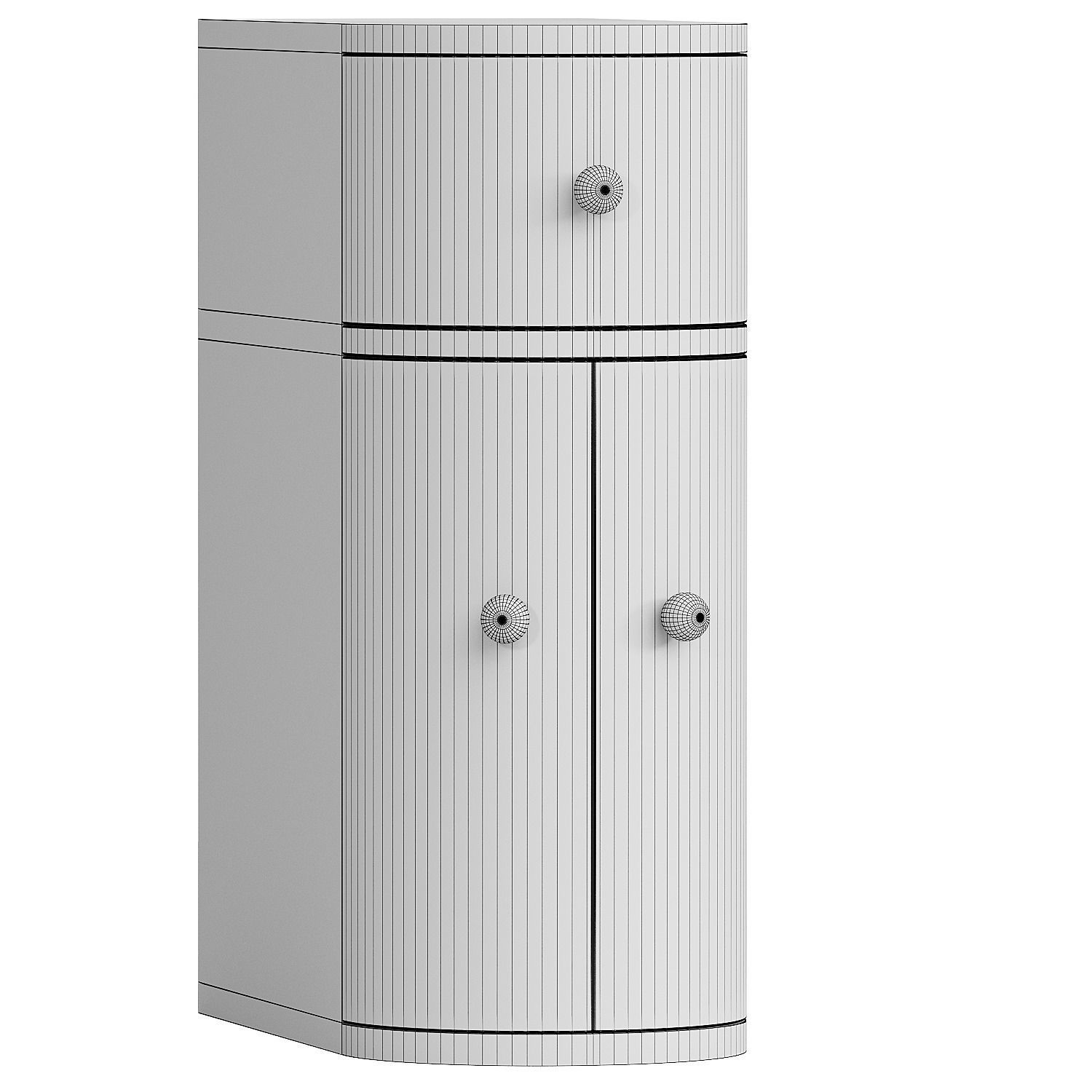 Slim Profile Night Stand 3D model_1
