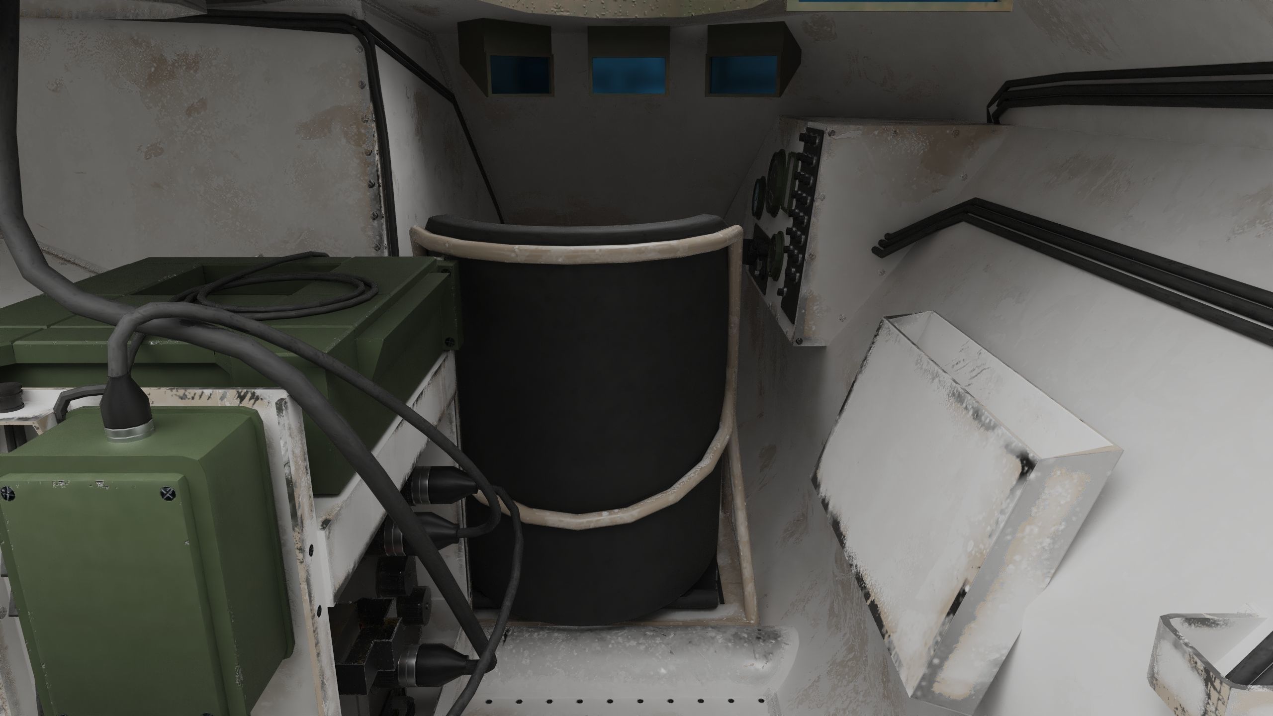 German Wiesel Tank with Tow Missile System and interiors Low-poly 3D model_13