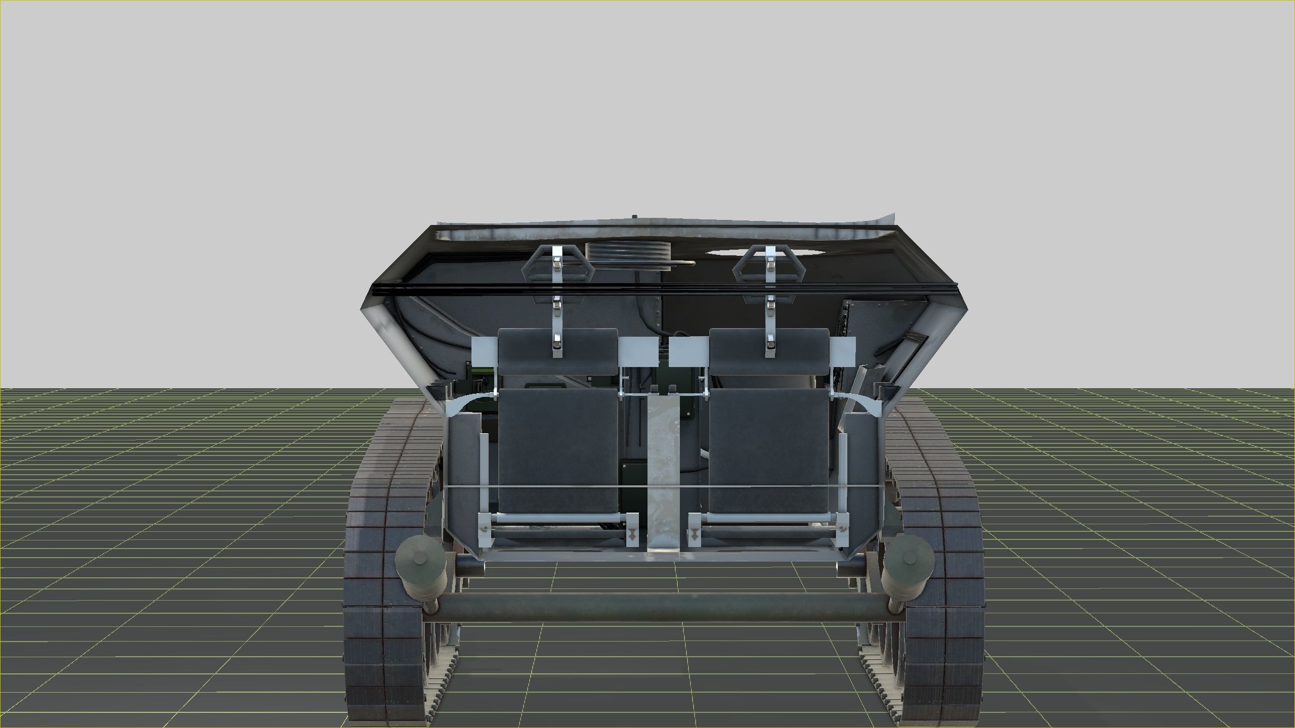German Wiesel Tank with Tow Missile System and interiors Low-poly 3D model_28