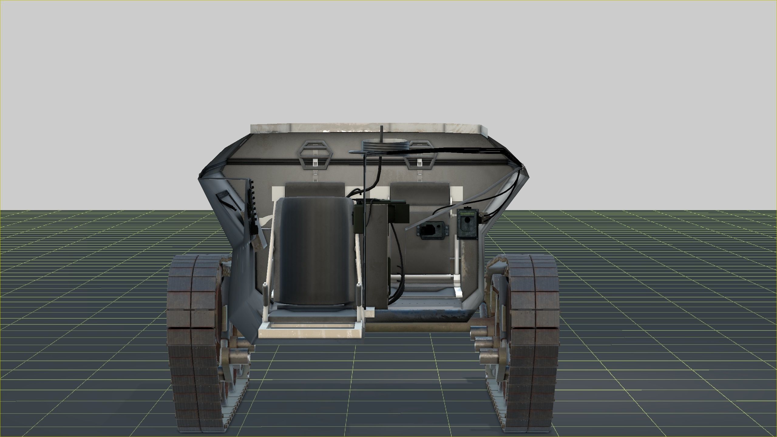 German Wiesel Tank with Tow Missile System and interiors Low-poly 3D model_25