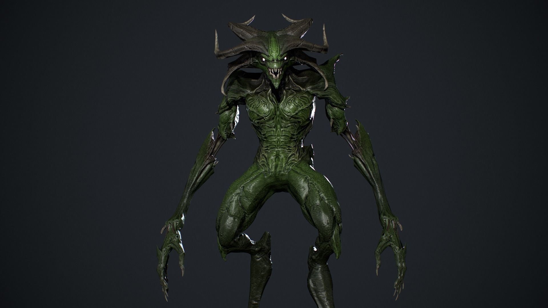 Demon Character 6 Low-poly 3D model_16