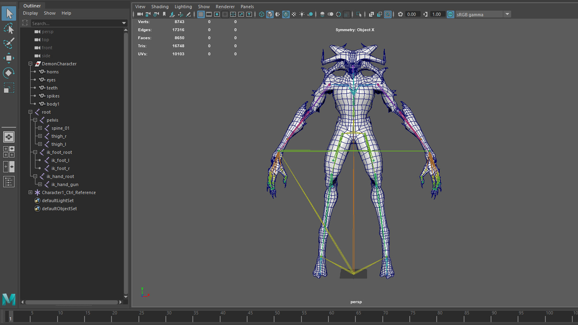 Demon Character 6 Low-poly 3D model_29