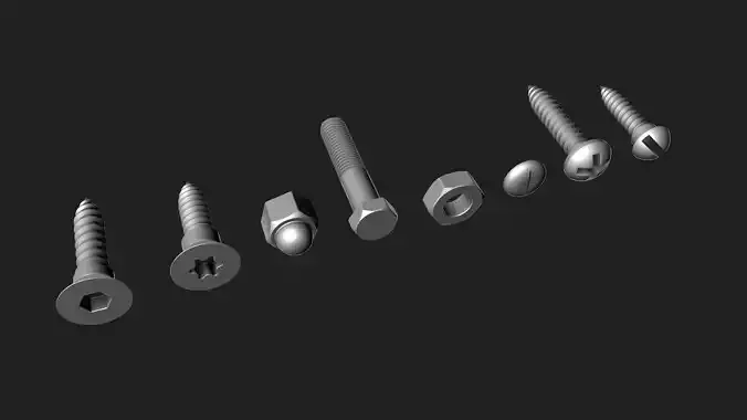Screws AND bolts 3D model