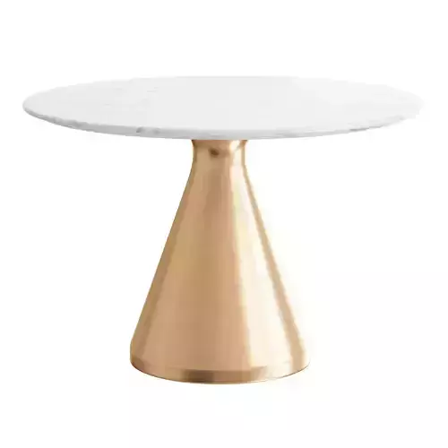 Silhouette Pedestal Marble Round Dining 3D model