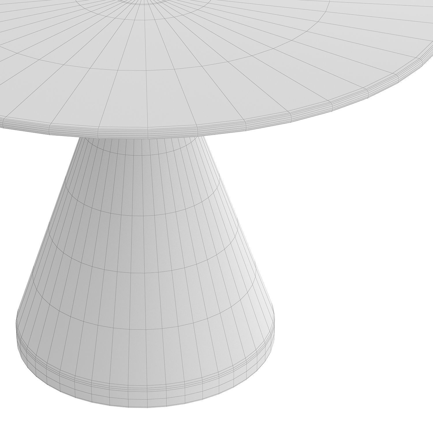 Silhouette Pedestal Marble Round Dining 3D model_6