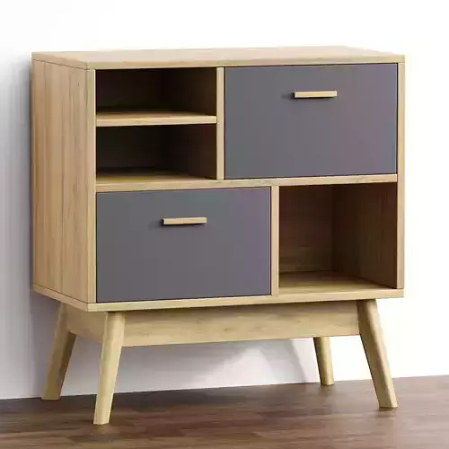 Chest of drawers Nordic 1 Wood Gray