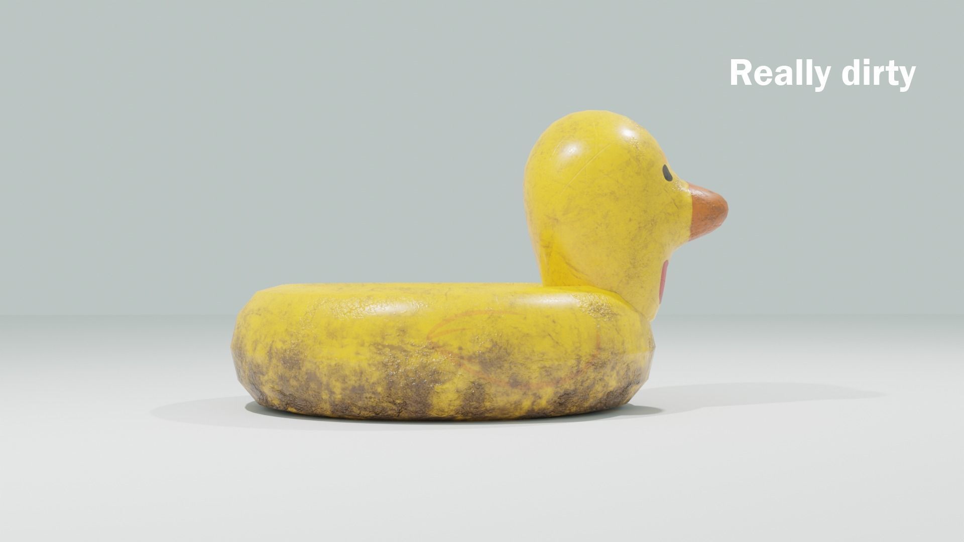 PBR Duck Inflatable Pool Float 4 Styles Low-poly 3D model_6