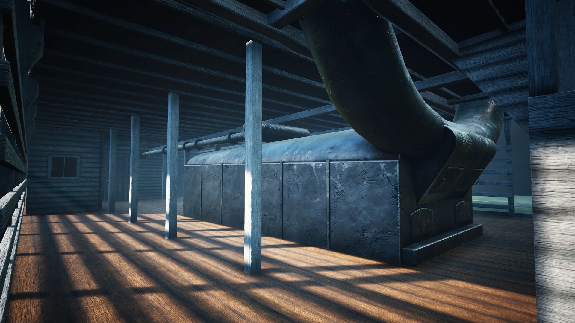 Steamboat Low-poly 3D model_9