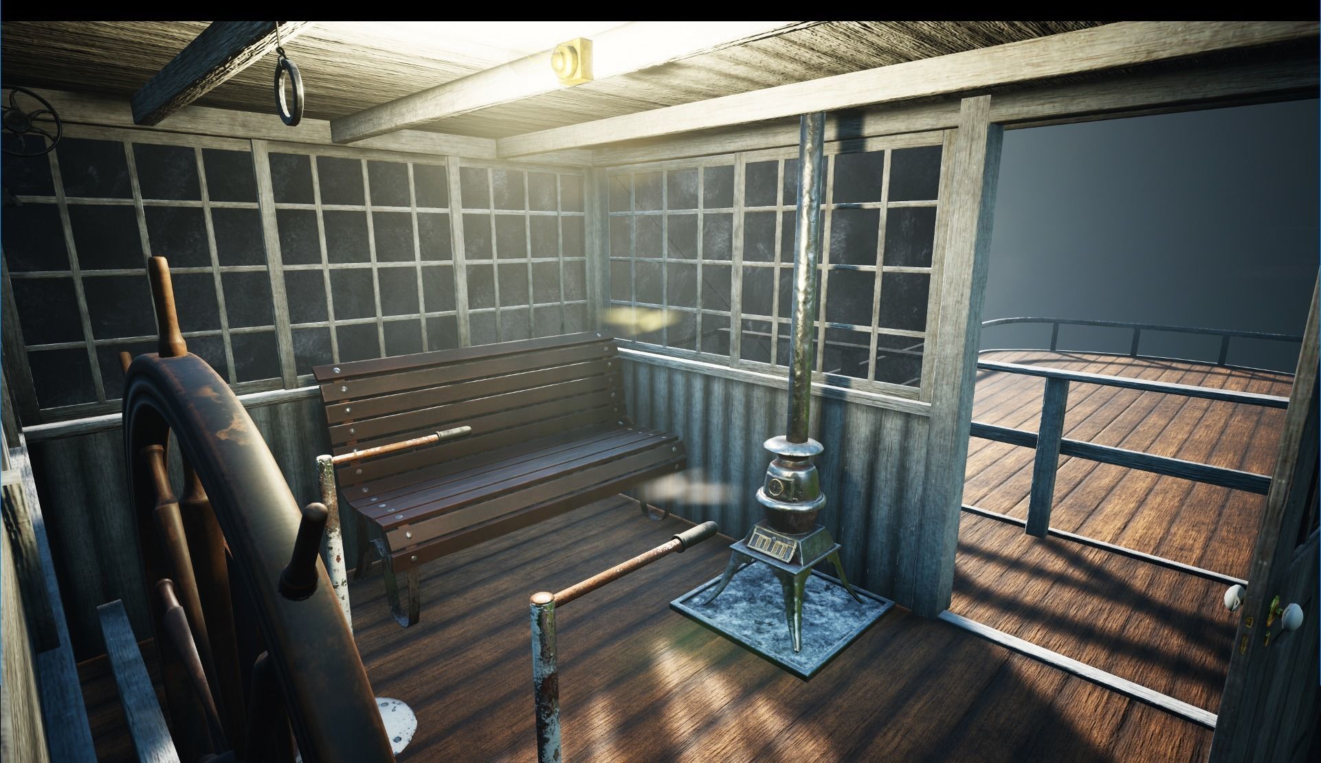 Steamboat Low-poly 3D model_17