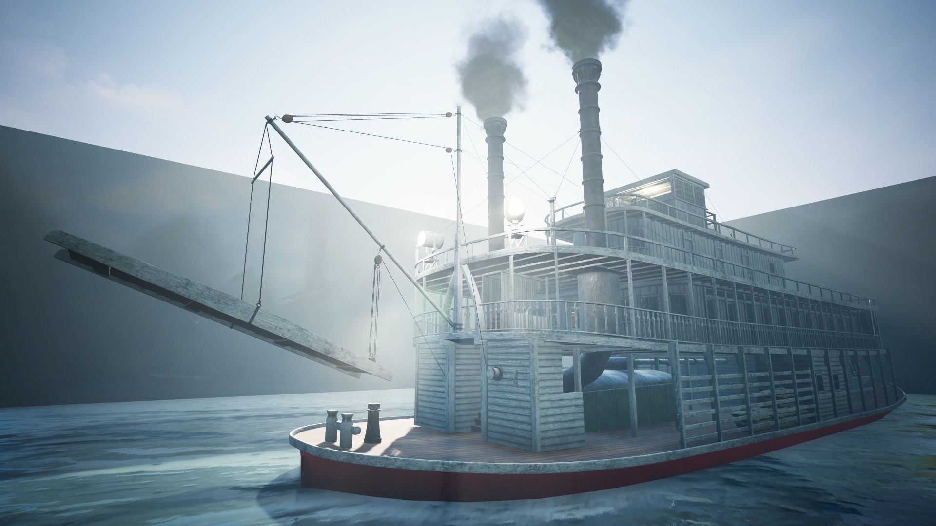 Steamboat Low-poly 3D model_5