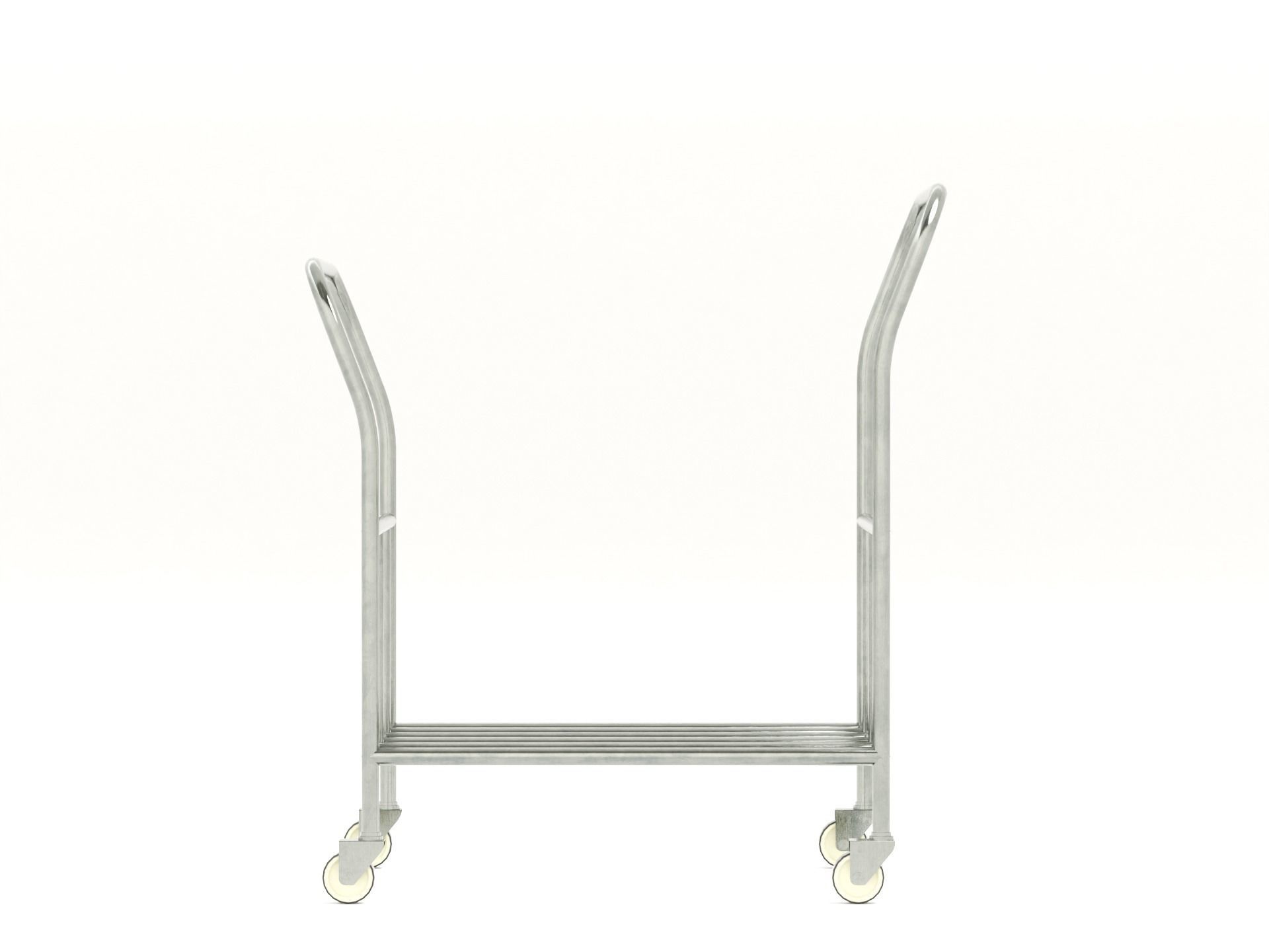 Low-Poly Luggage Trolley Low-poly 3D model_3