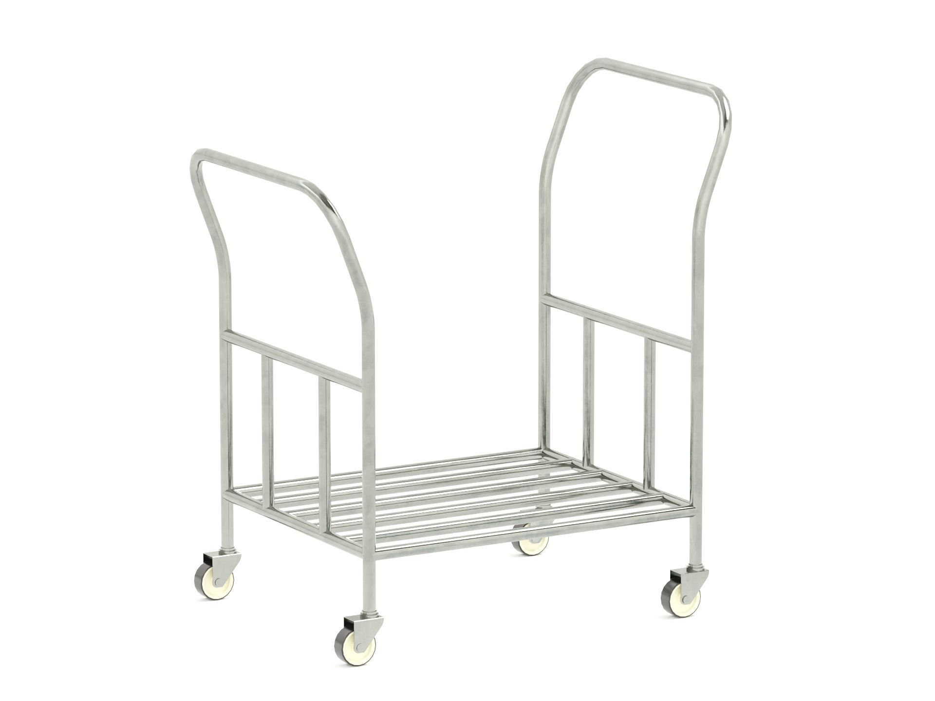 Low-Poly Luggage Trolley Low-poly 3D model_1