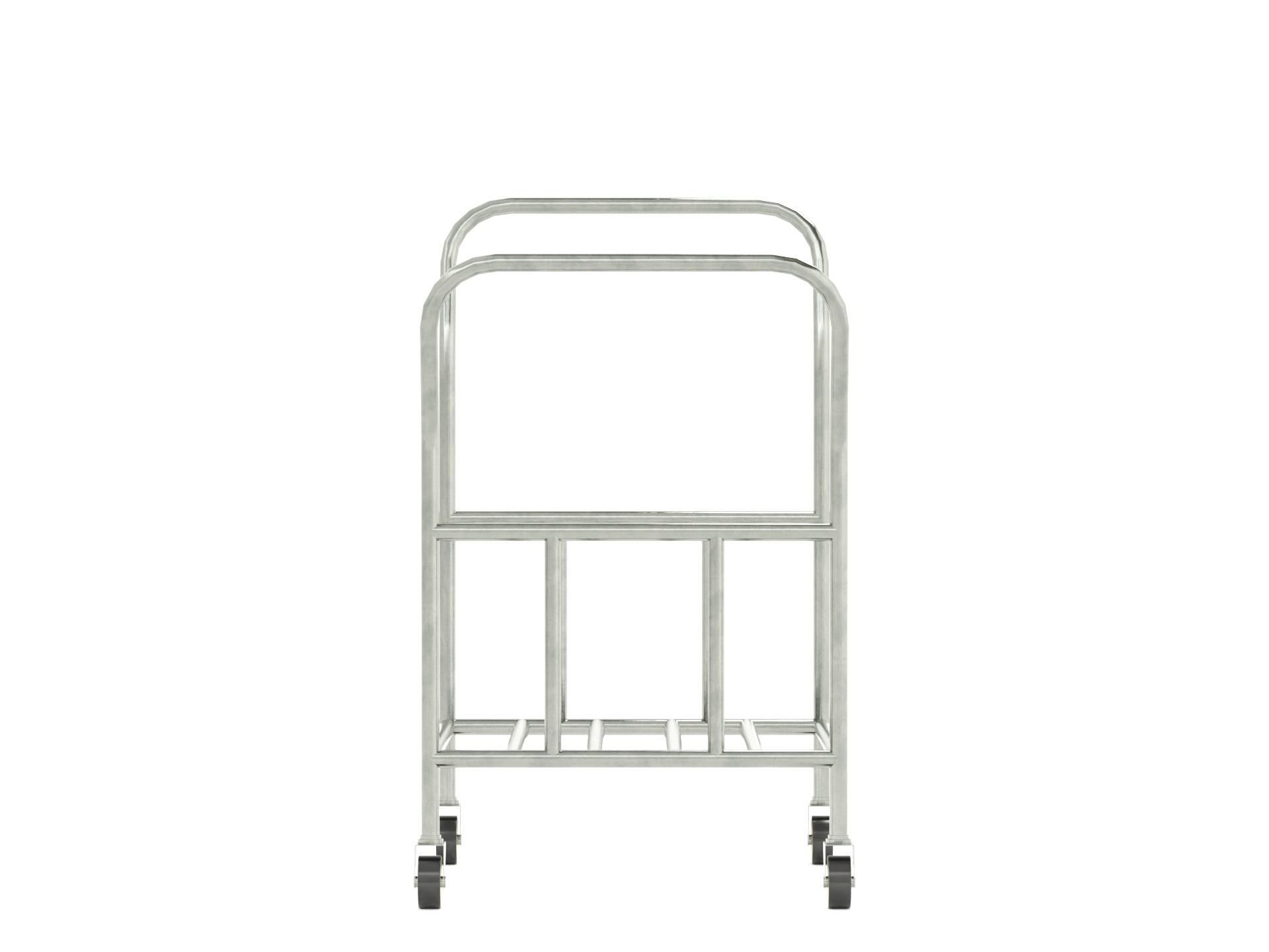 Low-Poly Luggage Trolley Low-poly 3D model_4
