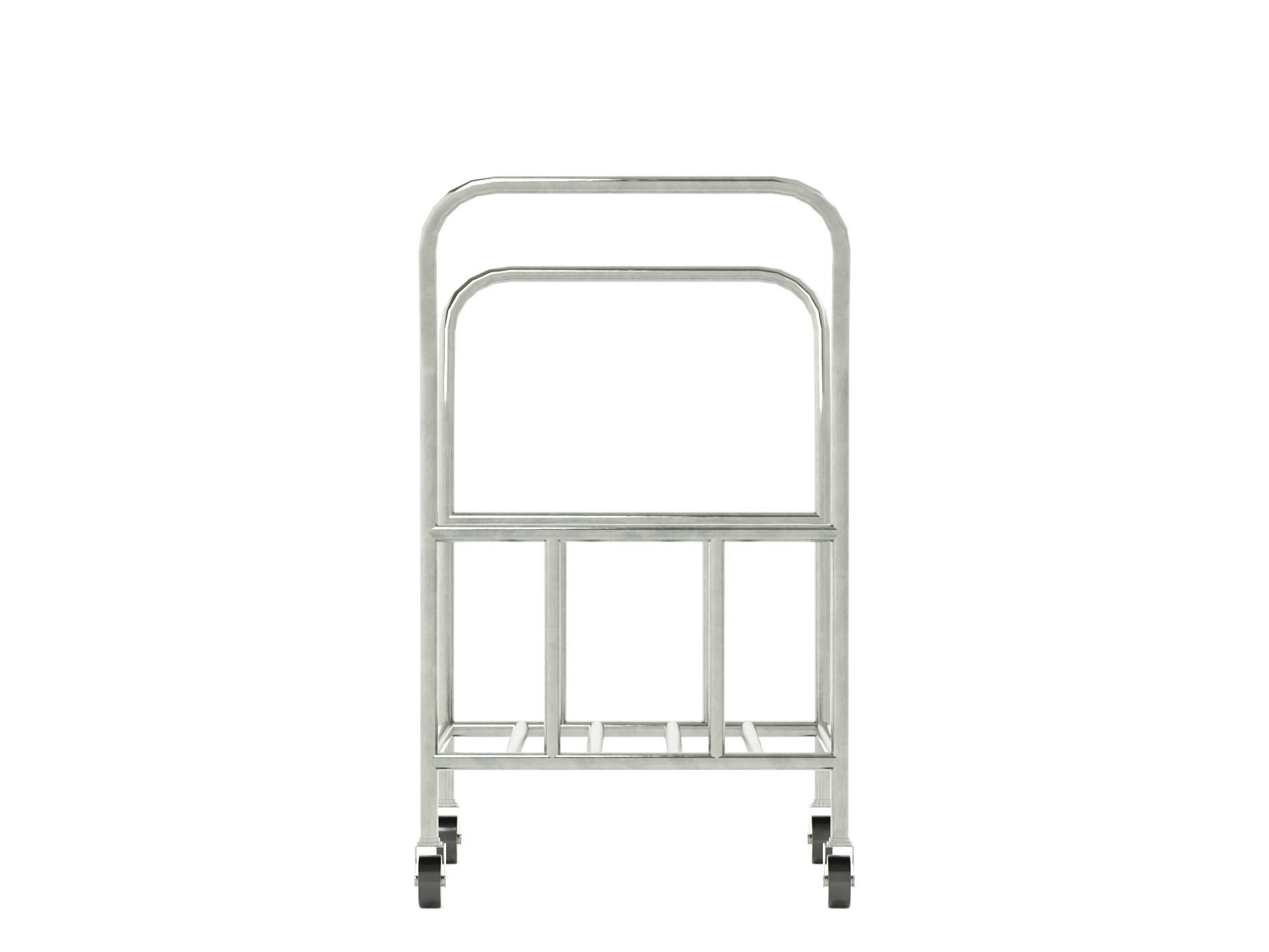 Low-Poly Luggage Trolley Low-poly 3D model_5