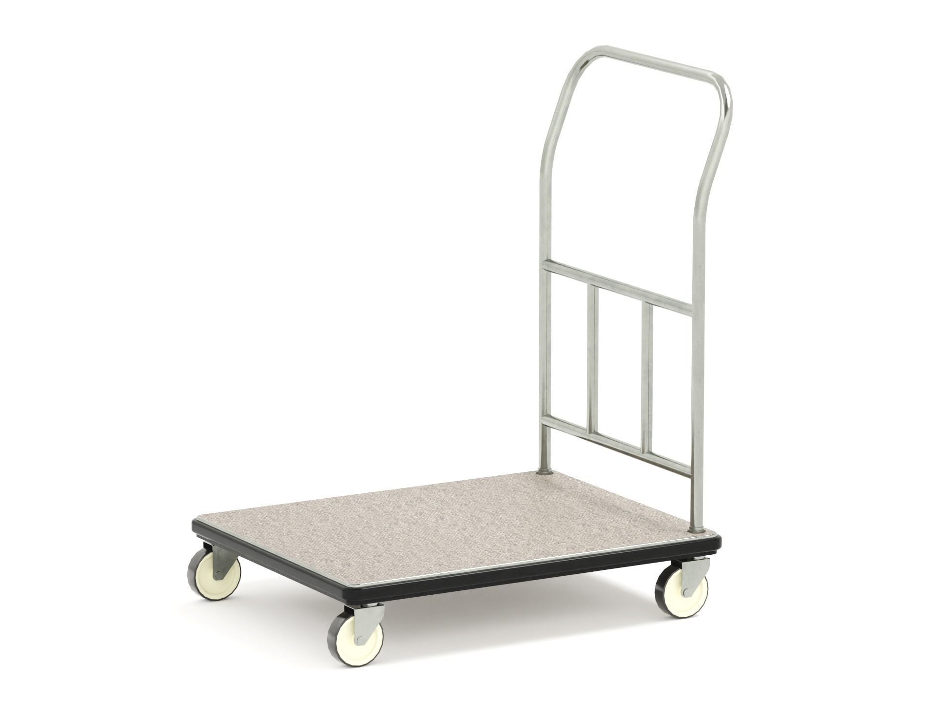 Low-Poly Luggage Trolley Low-poly 3D model_6
