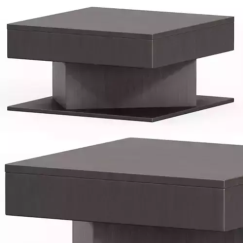 Iconie Solid Wood Pedestal Coffee Table