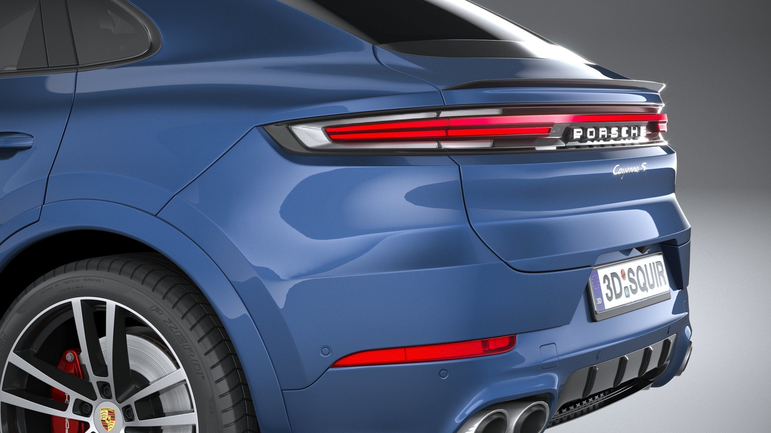 Porsche Cayenne S Coupe 2024 3D model_6