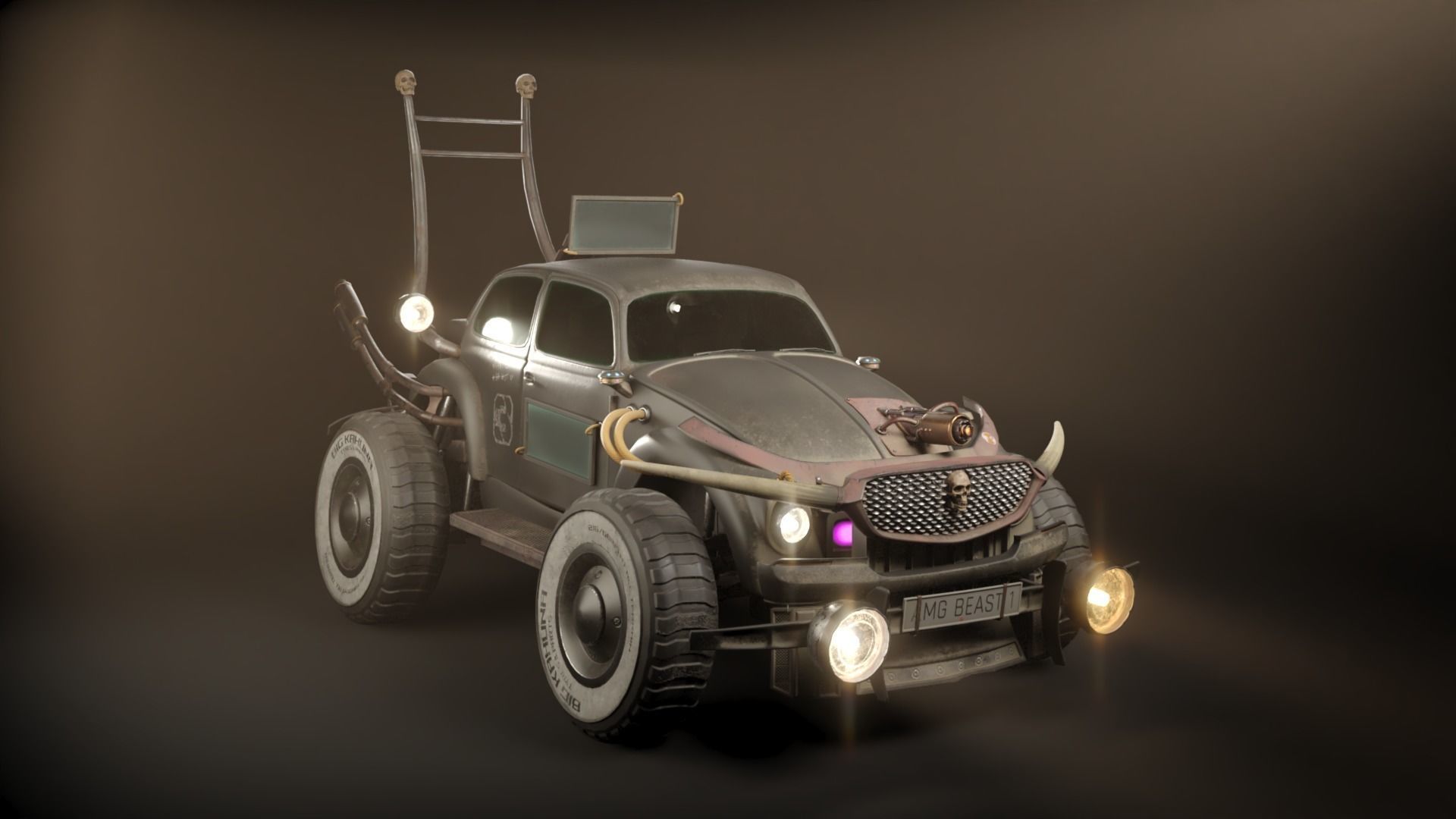Mad Max VW Dune Buggy Low-poly 3D model_19
