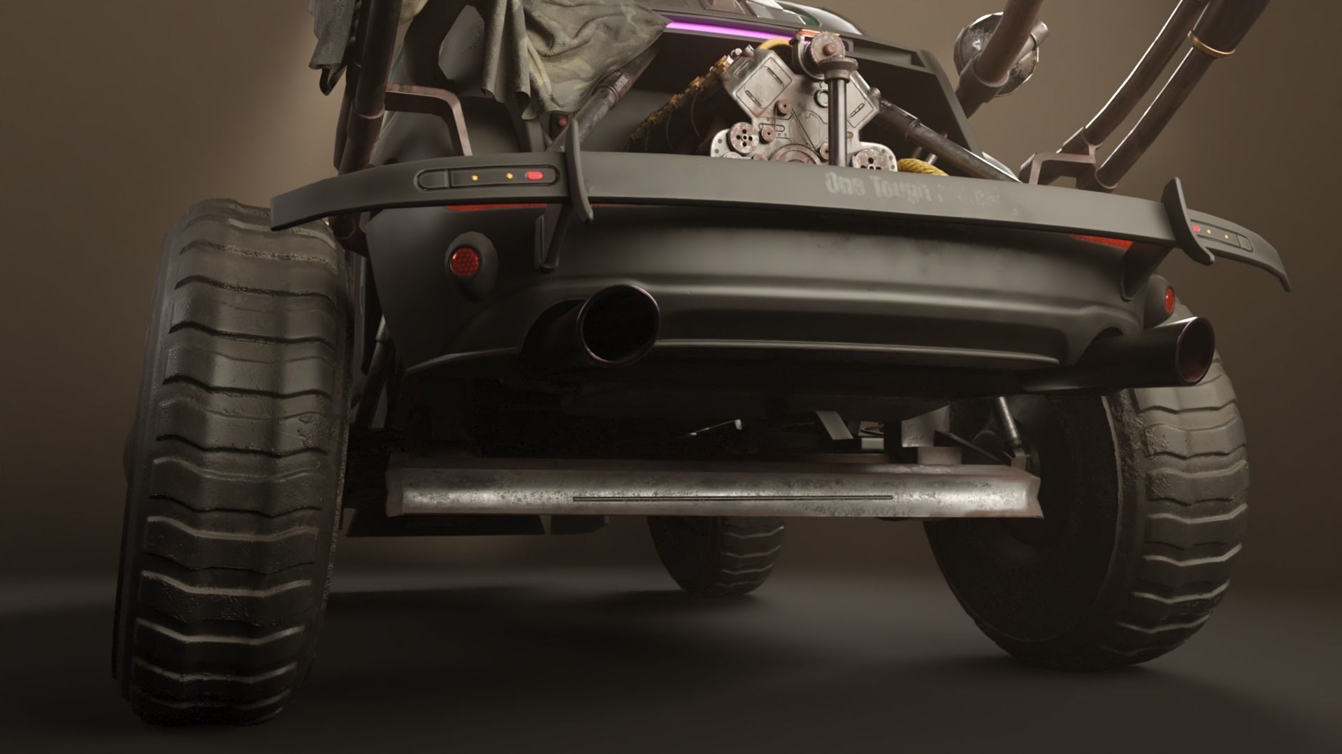 Mad Max VW Dune Buggy Low-poly 3D model_9