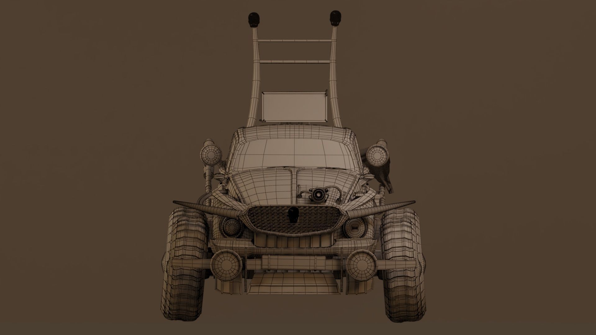 Mad Max VW Dune Buggy Low-poly 3D model_22